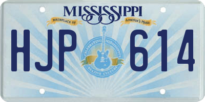 MS license plate HJP614