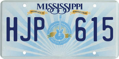 MS license plate HJP615
