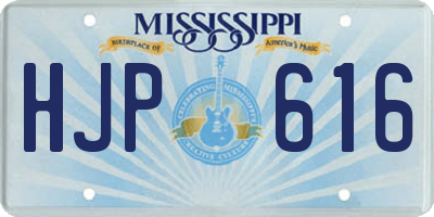 MS license plate HJP616