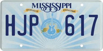MS license plate HJP617
