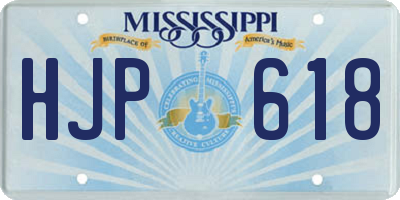 MS license plate HJP618