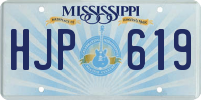 MS license plate HJP619