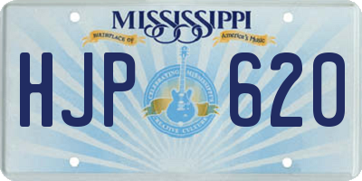 MS license plate HJP620