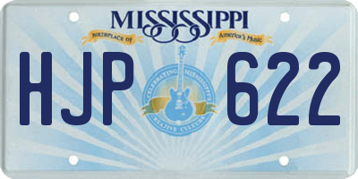 MS license plate HJP622