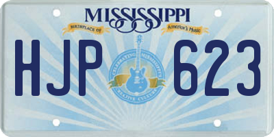 MS license plate HJP623