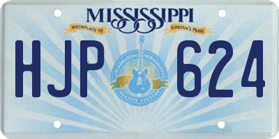 MS license plate HJP624