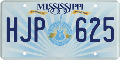 MS license plate HJP625