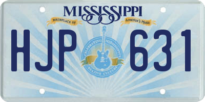 MS license plate HJP631