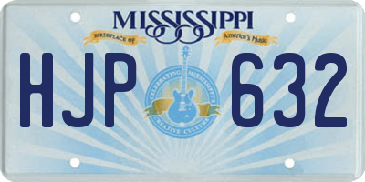 MS license plate HJP632