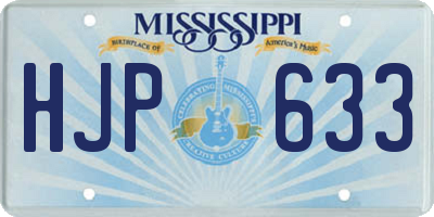 MS license plate HJP633