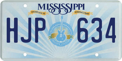 MS license plate HJP634