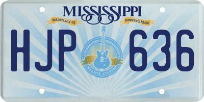 MS license plate HJP636