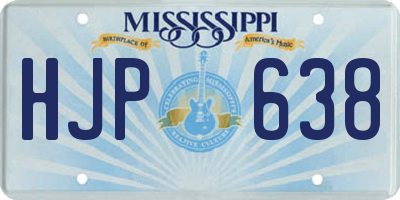 MS license plate HJP638