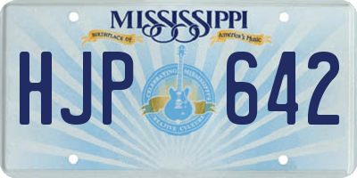 MS license plate HJP642