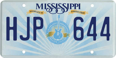 MS license plate HJP644