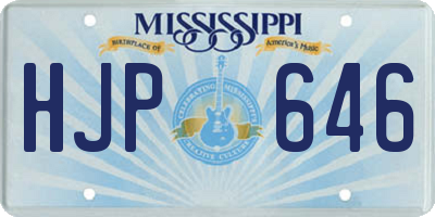 MS license plate HJP646