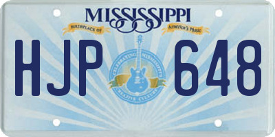 MS license plate HJP648