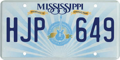 MS license plate HJP649