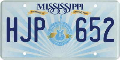 MS license plate HJP652
