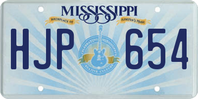 MS license plate HJP654