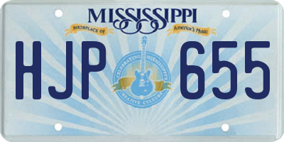 MS license plate HJP655