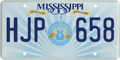 MS license plate HJP658