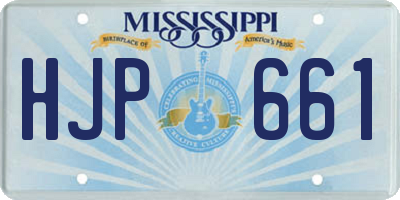 MS license plate HJP661