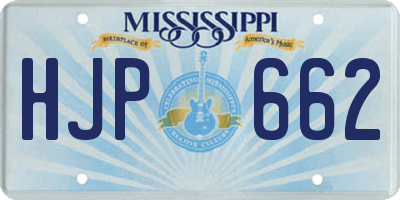 MS license plate HJP662