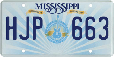 MS license plate HJP663
