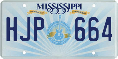MS license plate HJP664