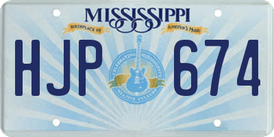 MS license plate HJP674