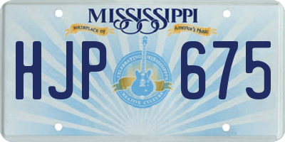 MS license plate HJP675