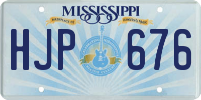 MS license plate HJP676