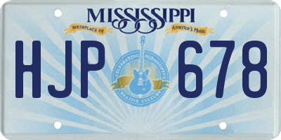 MS license plate HJP678
