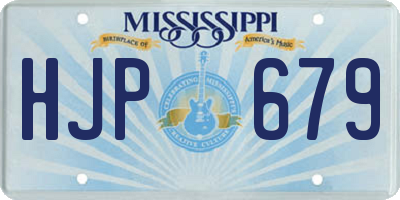 MS license plate HJP679