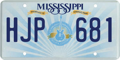 MS license plate HJP681