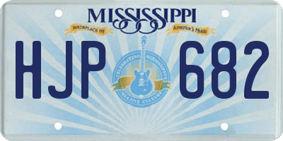 MS license plate HJP682