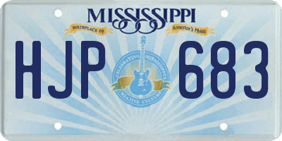 MS license plate HJP683