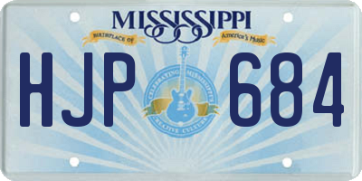 MS license plate HJP684