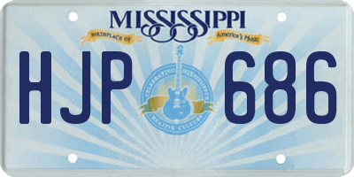 MS license plate HJP686