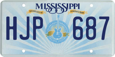 MS license plate HJP687