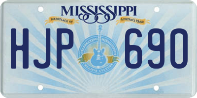 MS license plate HJP690