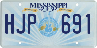 MS license plate HJP691
