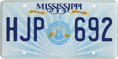 MS license plate HJP692