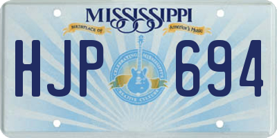 MS license plate HJP694