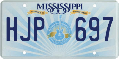 MS license plate HJP697
