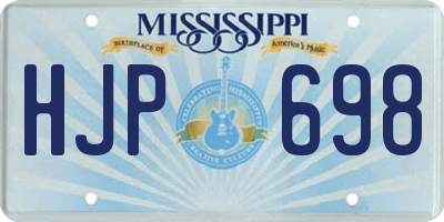 MS license plate HJP698