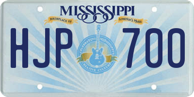MS license plate HJP700