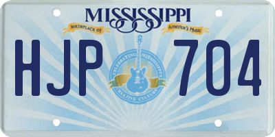 MS license plate HJP704