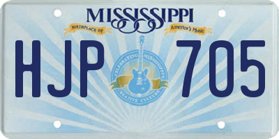 MS license plate HJP705